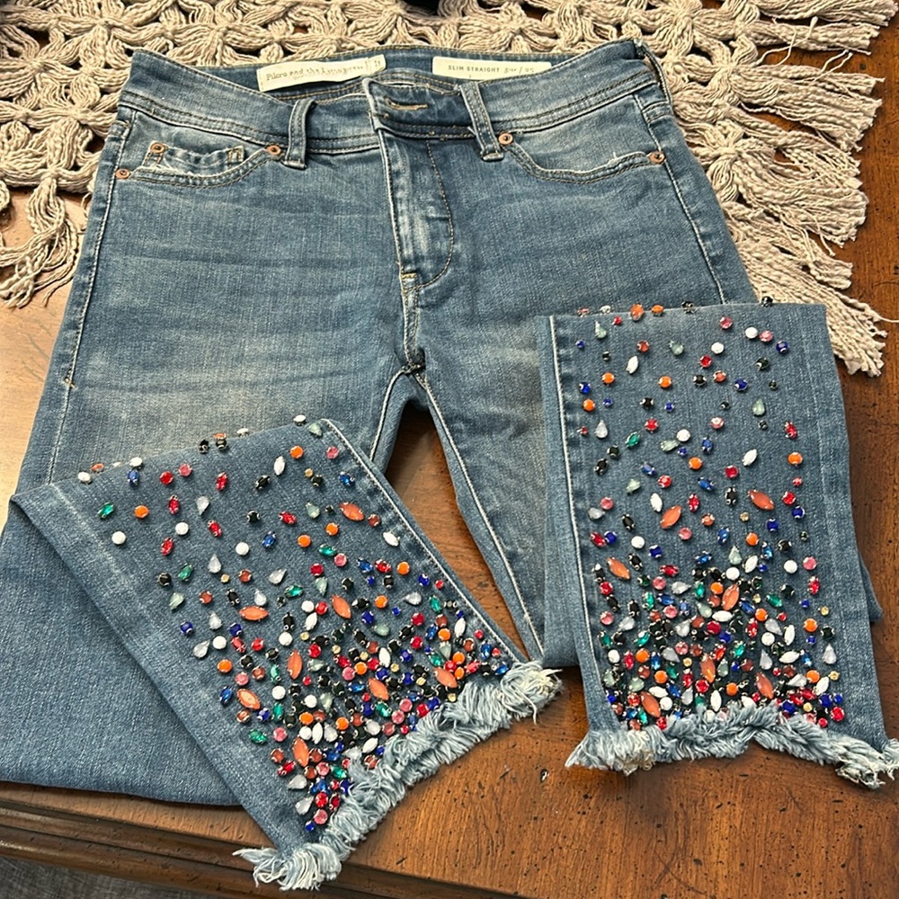 Anthropologie Pilcro & the Letterpress Rhinestone Jeans